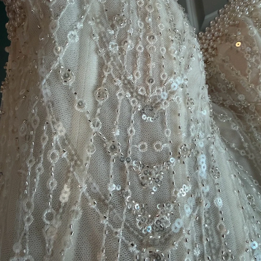 Watters Fancy Beaded Sequin Mini Dress - Picture 5 of 12